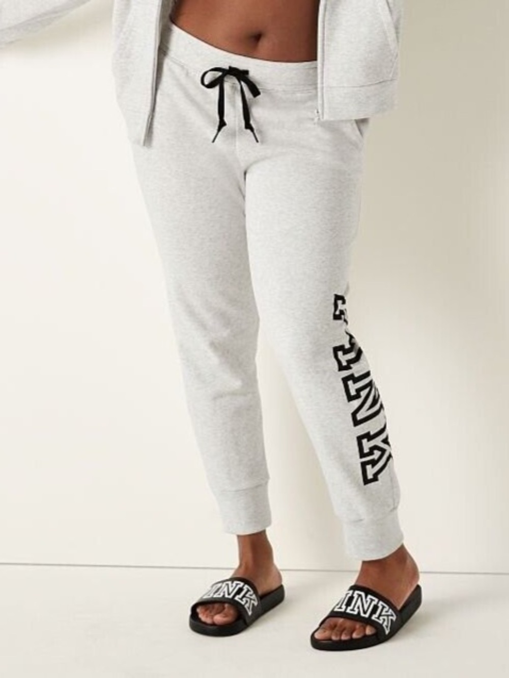 PINK Victoria's Secret Heather Gray Skinny Jogger Sweatpants Size XS